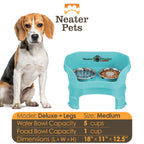 Elevated Slow Feeder Station for Dogs, Stainless Steel Bowl Set and Spill-Catching Basin in Three Sizes source image 103