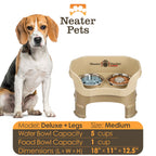 Elevated Slow Feeder Station for Dogs, Stainless Steel Bowl Set and Spill-Catching Basin in Three Sizes source image 106