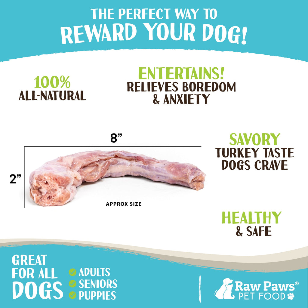 Turkey Necks for Dogs, Frozen Raw Single-Ingredient Food for Medium to Large Dogs, 5-lb Bag