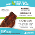 Dog Treats: Water Buffalo Jerky Strips, 16 oz Grain-Free Single-Ingredient Snack for Everyday Rewarding