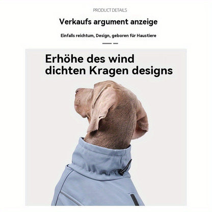 Dog Jacket for Small Breeds – Windproof Warm Pullover Coat with Reflective Stripes, Woven Fabric, Machine Washable Pet Outerwear for Spring & Fall, Colors: Light Brown & Black, Sizes XS–3XL