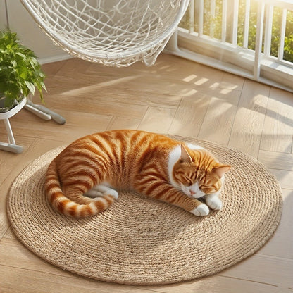 Sisal Sofa Protector Cat Scratch Mat – Universal Anti-Scratch Claw Cover for Cats & Dogs, Furniture Protector Pad for Sofa, Couch & Chair, 13.78" or 15.74" Square