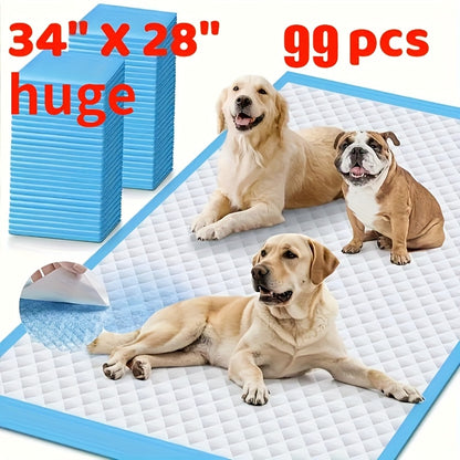 Dog Pee Pads Extra Large & 6X Thicker – Super Absorbent Puppy Training Pads, Quick-Dry & Leak-Proof, Odor Control, for Home & Camping, 50 / 100 / 200 Pads (23.62" or 28x34 Inch)