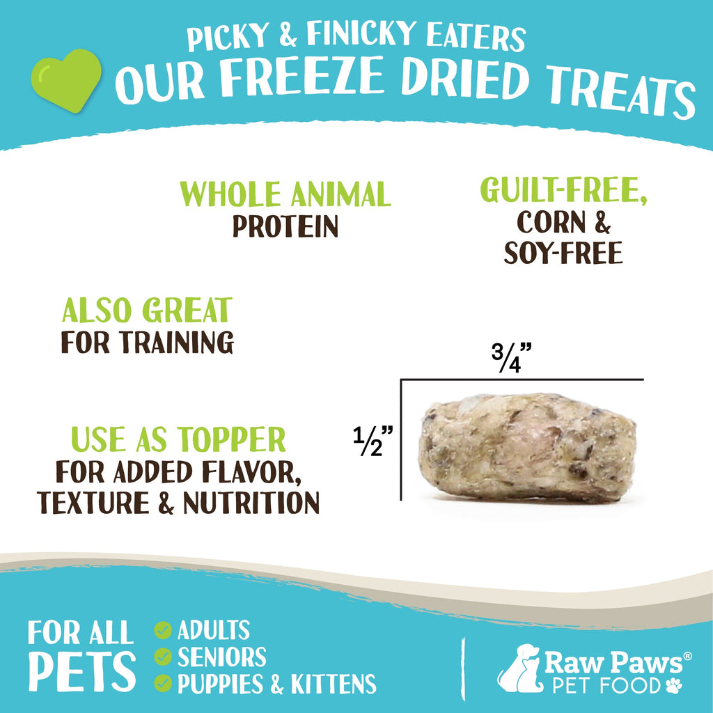 Freeze-Dried Pet Food, Green Beef Tripe for Dogs & Cats, Single-Ingredient 4-oz Training Reward