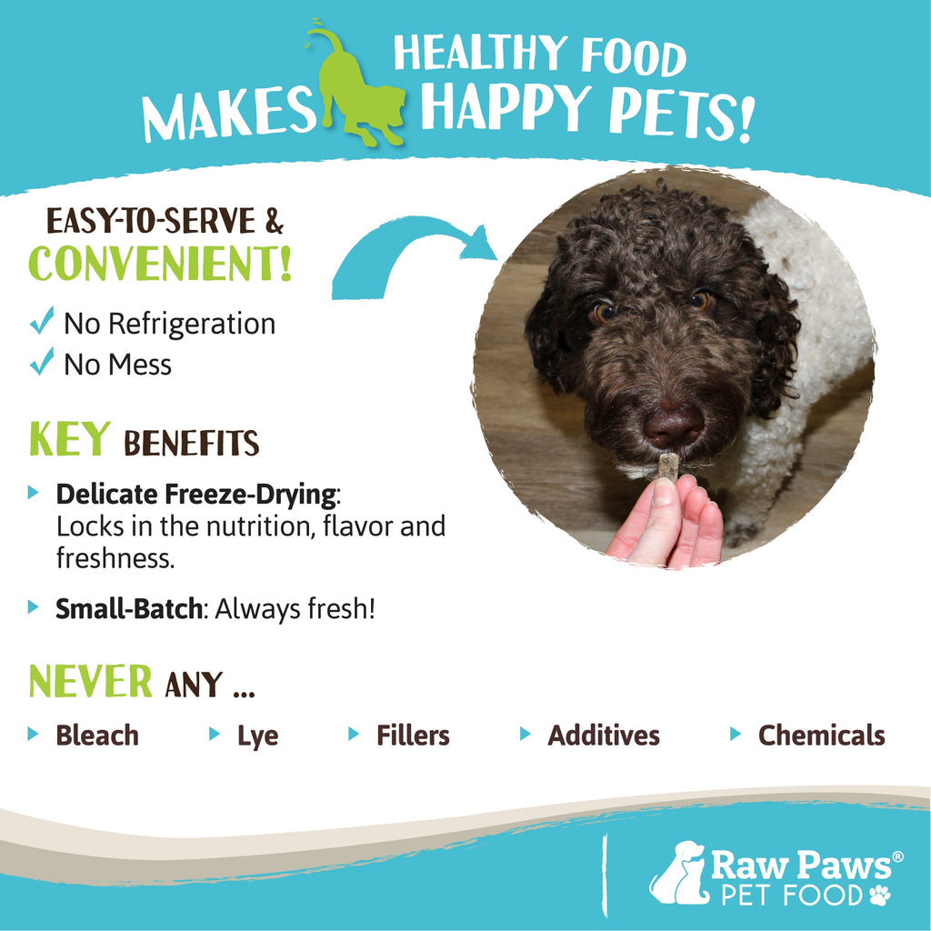 Freeze-Dried Pet Food, Green Beef Tripe for Dogs & Cats, Single-Ingredient 4-oz Training Reward