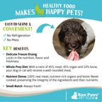 Freeze-Dried Pet Food, Beef Recipe for Dogs & Cats, 4-oz Small-Batch Raw All Life Stages Blend