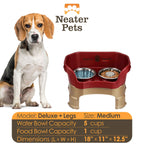 Elevated Slow Feeder Station for Dogs, Stainless Steel Bowl Set and Spill-Catching Basin in Three Sizes source image 112