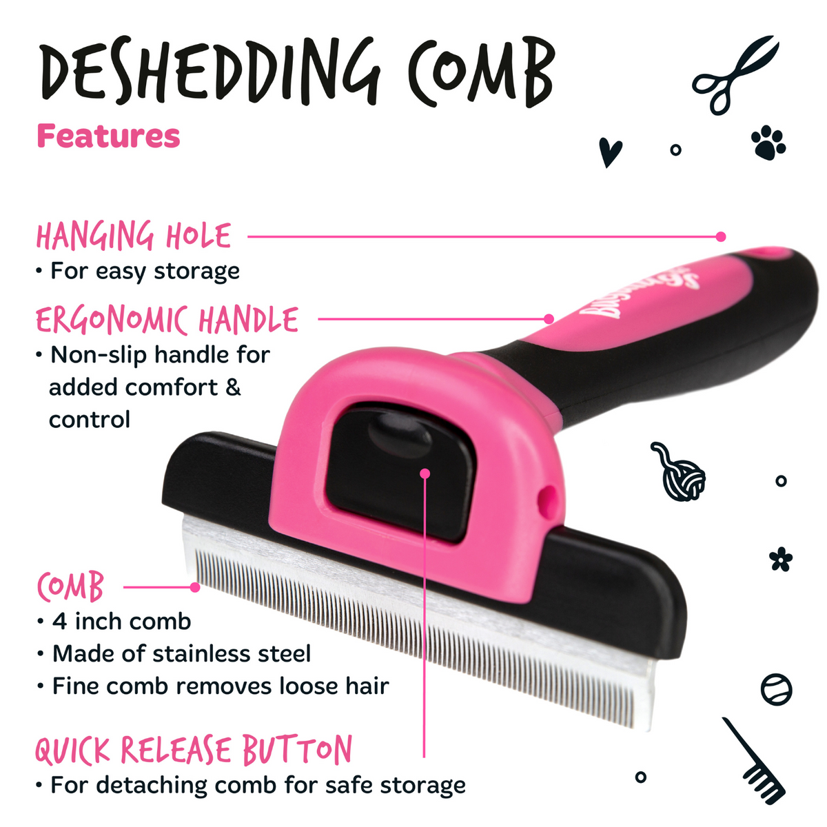 Pet Deshedding Comb product image 2
