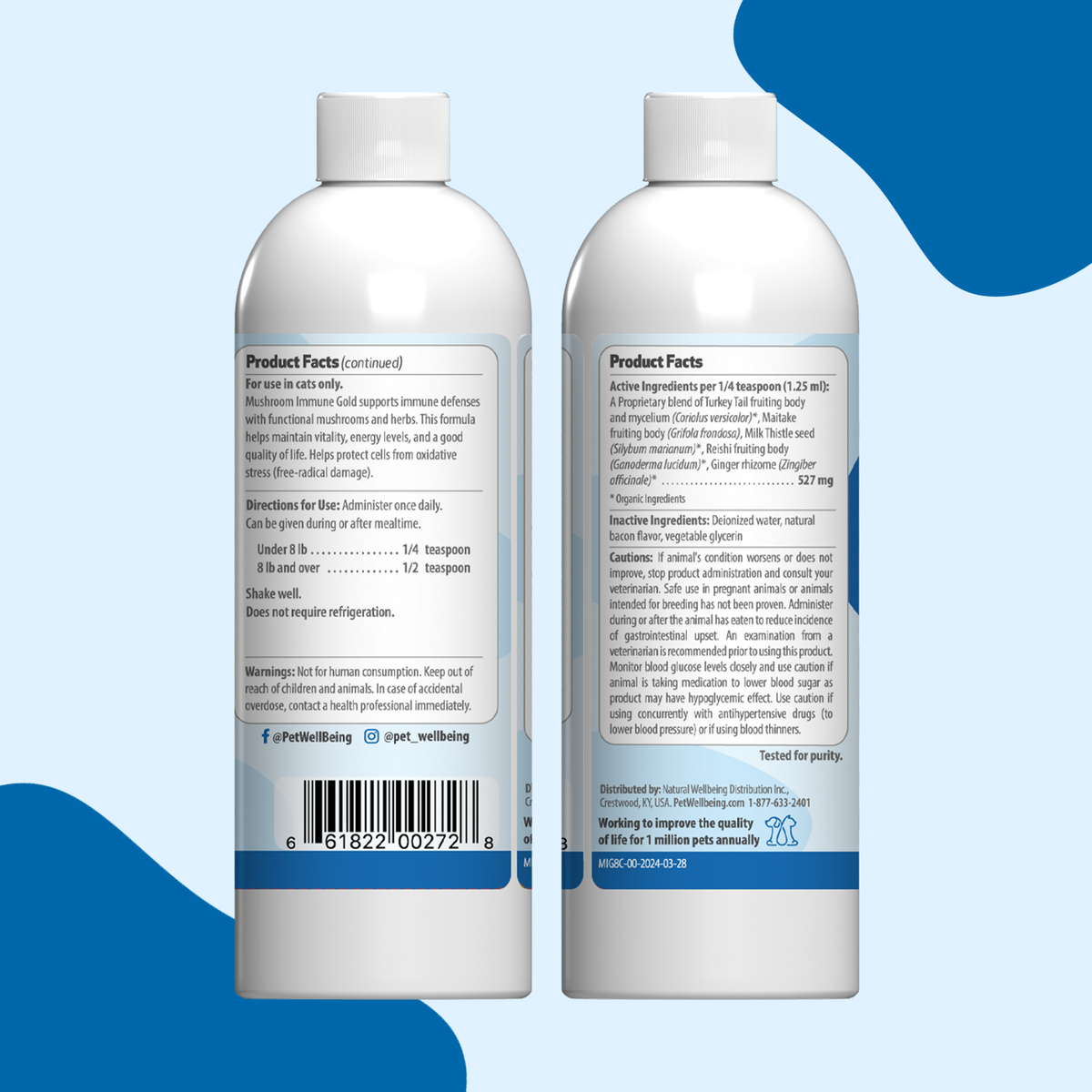 Cat Immune Supplement for Daily Immune and Antioxidant Support, Mushroom Blend for Healthy Vitality