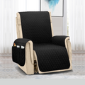 Dog Furniture Protector Cover Black / Dark Gray / Recliner (30 IN X 51 IN X 18 IN)