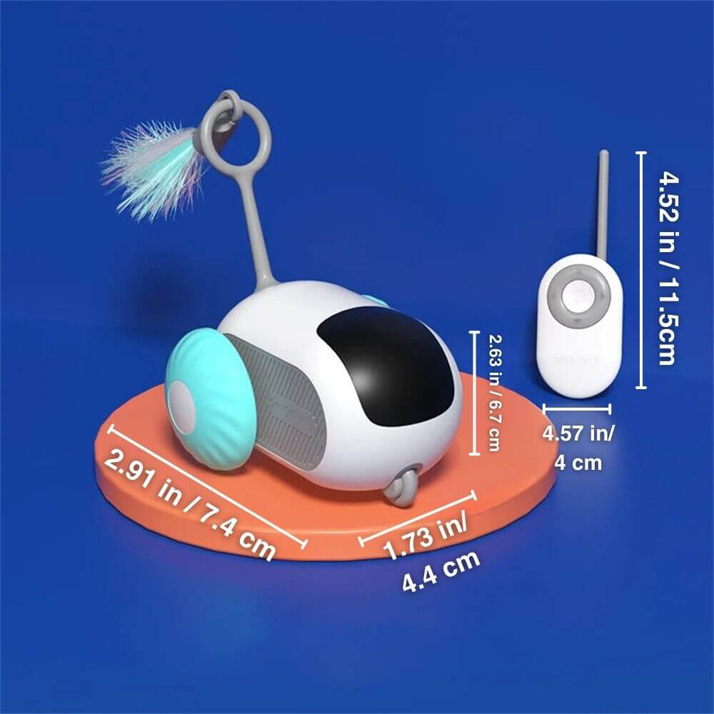 Interactive Cat Toy: Remote-Controlled Smart Play for Cats with Auto Obstacle Avoidance and USB Rechargeable Fun