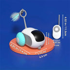 Interactive Cat Toy: Remote-Controlled Smart Play for Cats with Auto Obstacle Avoidance and USB Rechargeable Fun