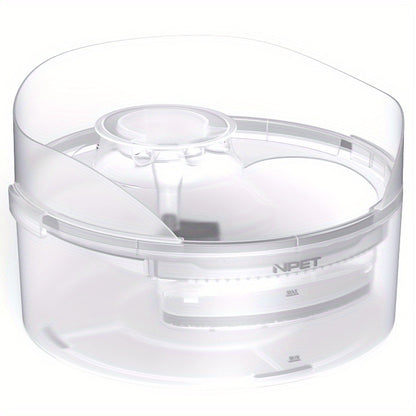 Dog Water Fountain 2 Gallon NPET DF30 - Automatic Pet Water Dispenser Triple Filtration with Splatter Guard & Cleaning Kit for Large Dogs & Multiple Pets 1.3Gal or 2Gal Options