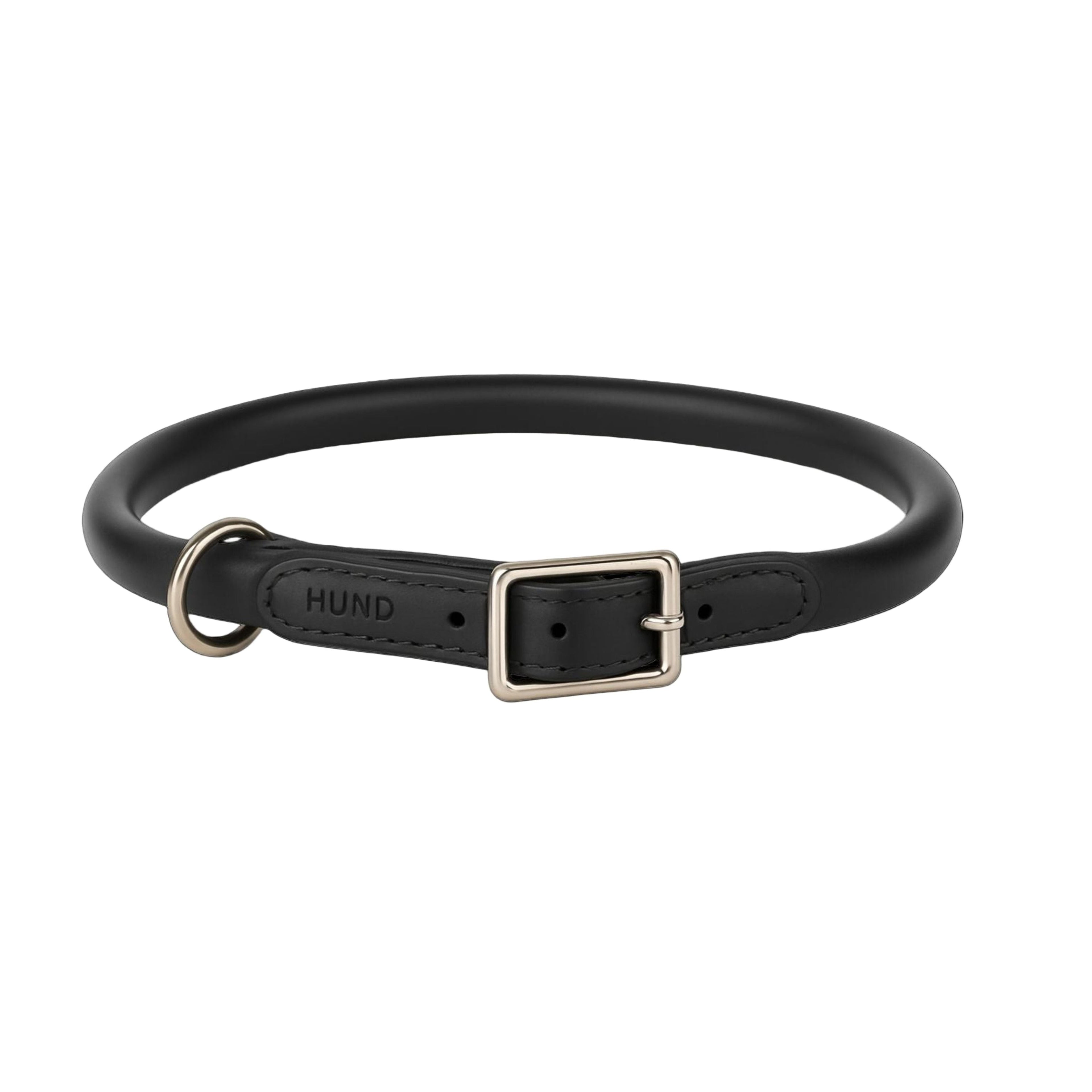 Rolled Italian Leather Dog Collar product image 3