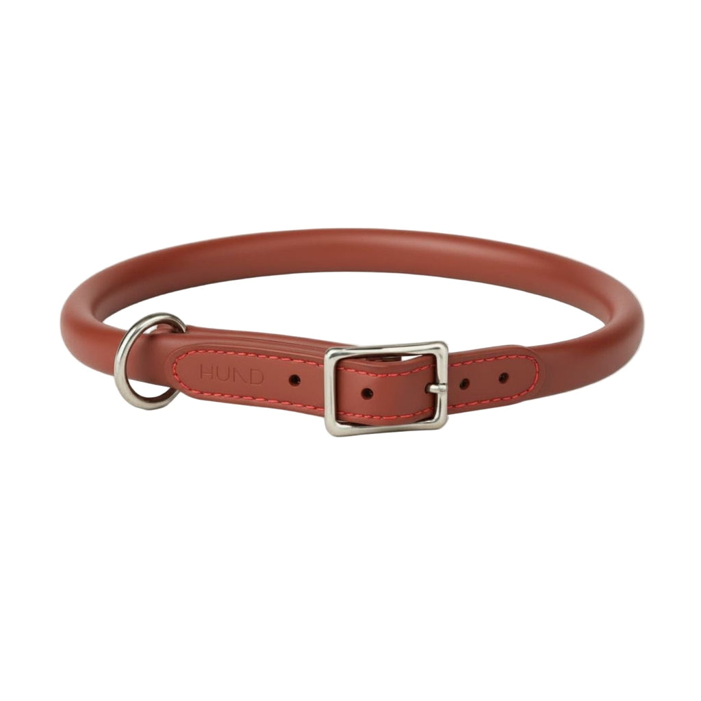 Rolled Italian Leather Dog Collar product image 5