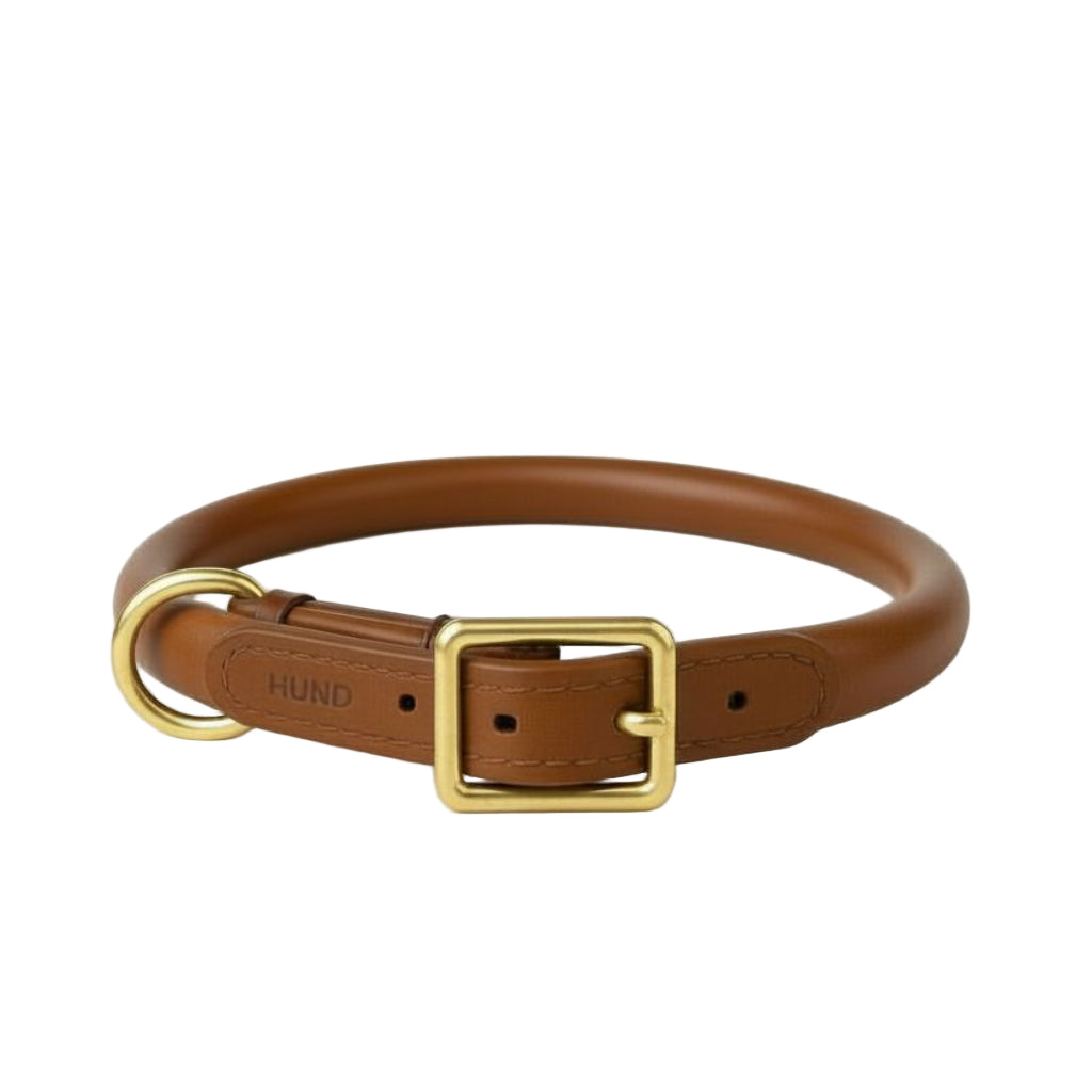 Rolled Italian Leather Dog Collar product image 6