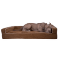 Three-Sided Orthopedic Bolster Dog Bed, Medium $159.99 - 34"x22"x4" / Chocolate