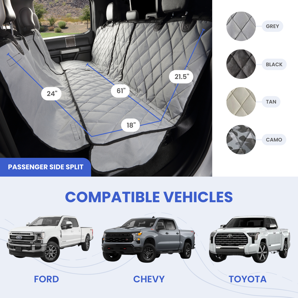 4Knines Crew Cab Cover passenger side measurements diagram vehicles