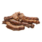 A small pile of dehydrated turkey necks for dogs