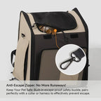 Pet Travel Backpack Tent for Cats and Small Dogs, Expandable 360° Ventilated Carrier for Car Trips, Camping and Home