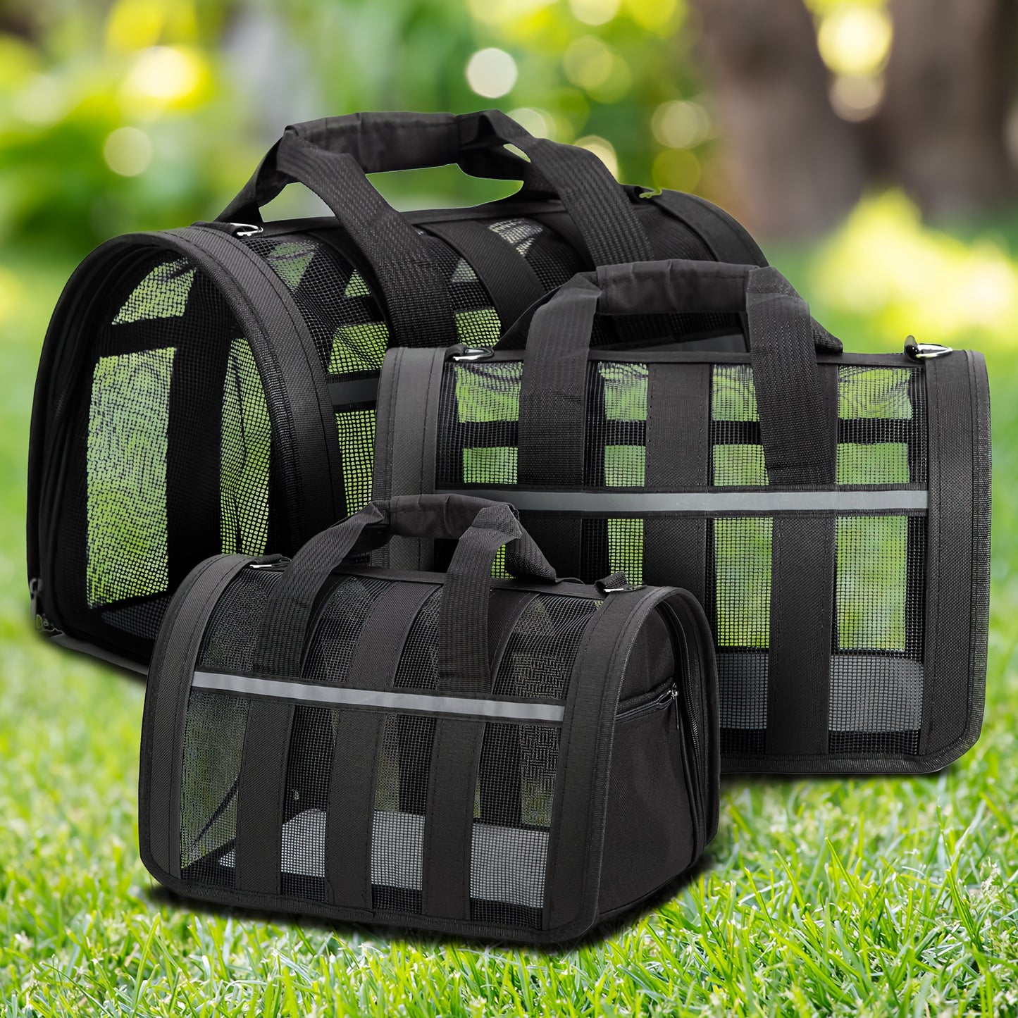Foldable Pet Carrier Bag Breathable Mesh – Portable Soft Sided Tote for Cats & Small Dogs, Collapsible Travel Handbag, S/M/L, 7 Colors – Ideal for Vet Visits & Outdoor Trips