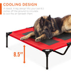 Elevated Cooling Dog Cot, 48-Inch Outdoor Bed with Removable Canopy and Carry Bag for Dogs up to 100 lb source image 3