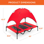 Elevated Cooling Dog Cot, 48-Inch Outdoor Bed with Removable Canopy and Carry Bag for Dogs up to 100 lb source image 7