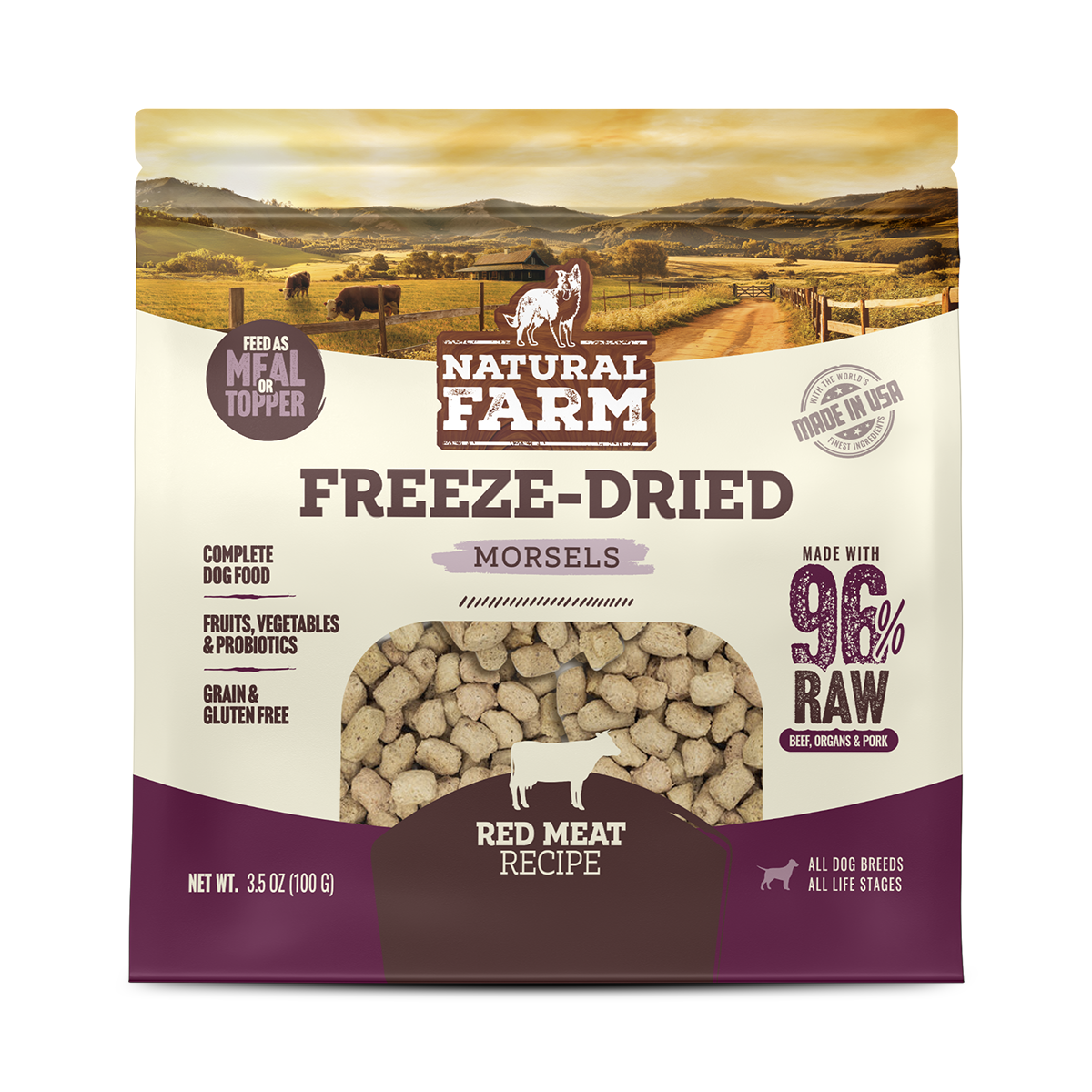 Freeze-Dried Beef and Pork Dog Food Morsels product image 1