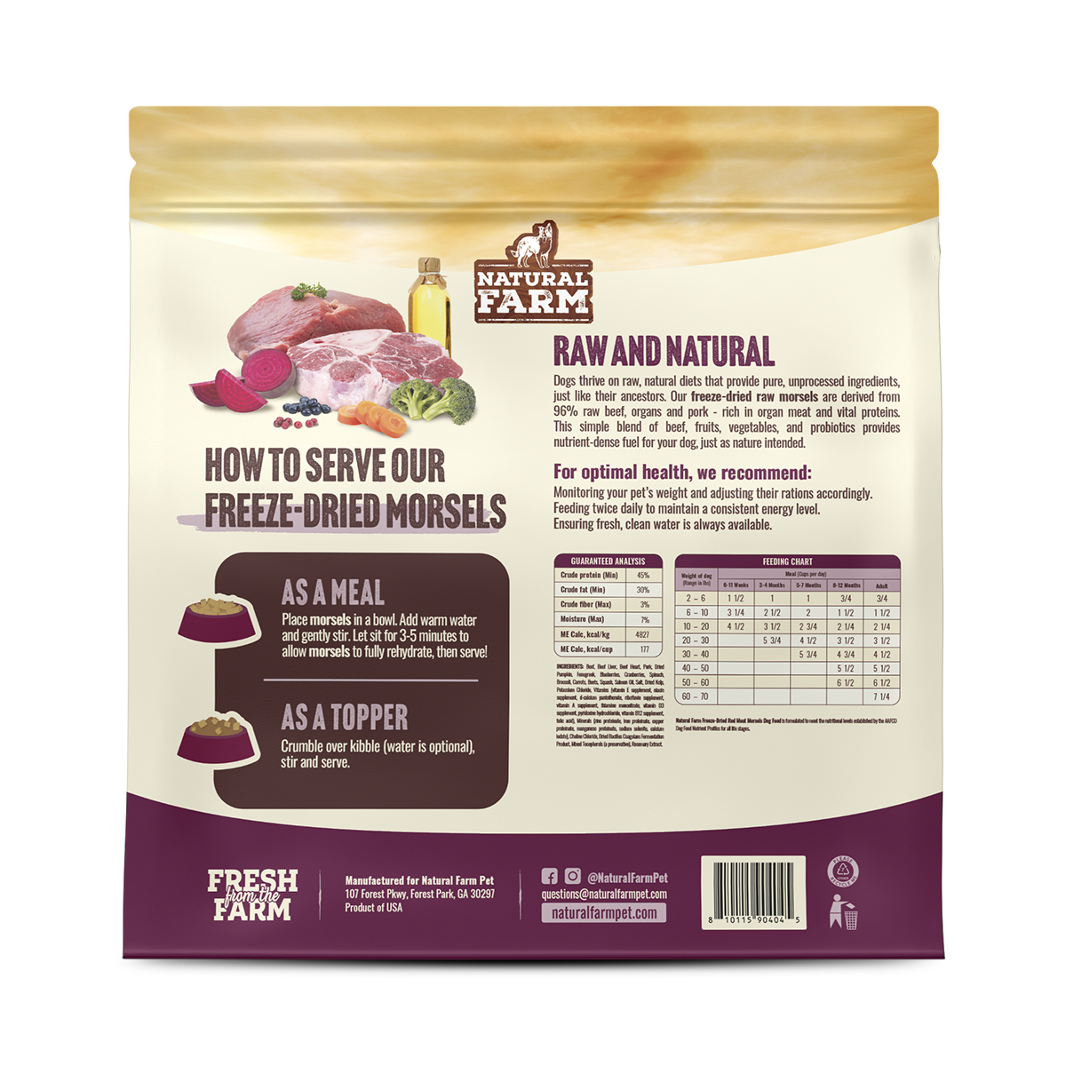 Freeze-Dried Beef and Pork Dog Food Morsels product image 2