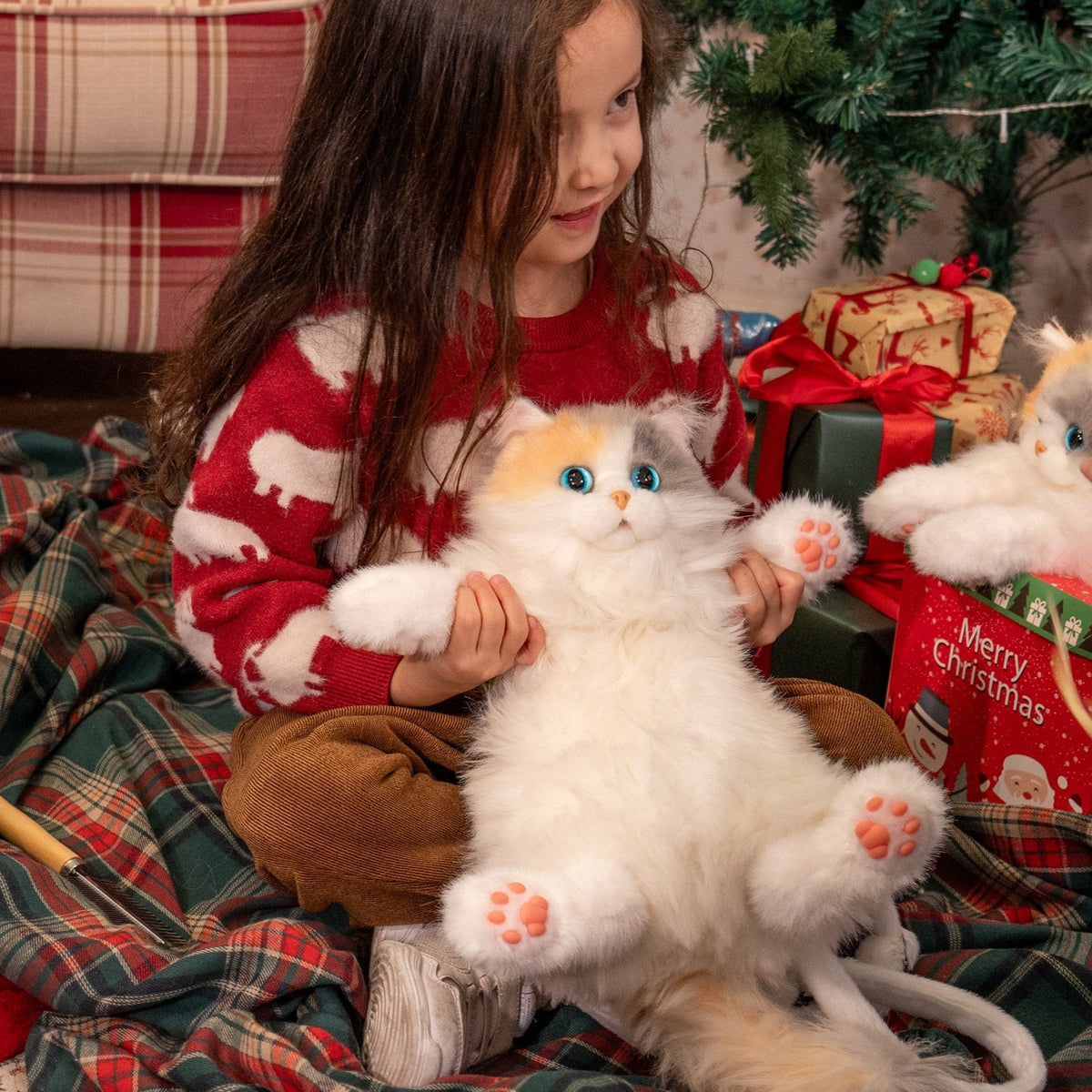 Cat Backpack Mini Calico Plush Kitty Bag for Teens, a Comforting Companion for Calm Moments Wherever You Go