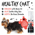 No-Rinse Flea and Tick Dog Shampoo with Neem Oil, Waterless Coat Care for Quick Between-Bath Grooming source image 3