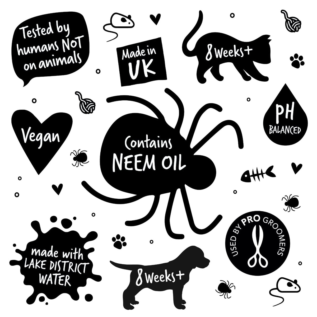 No-Rinse Flea and Tick Dog Shampoo with Neem Oil, Waterless Coat Care for Quick Between-Bath Grooming source image 6