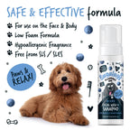 No-Rinse Dog Facial Wash and Shampoo with Blueberry and Colloidal Oatmeal for Waterless Coat Refreshing source image 3