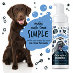 No-Rinse Dog Facial Wash and Shampoo with Blueberry and Colloidal Oatmeal for Waterless Coat Refreshing source image 4