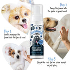 No-Rinse Dog Facial Wash and Shampoo with Blueberry and Colloidal Oatmeal for Waterless Coat Refreshing source image 8