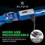 Blue LED Dog Collar #color_blue