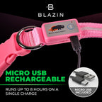 Pink LED Dog Collar #color_pink
