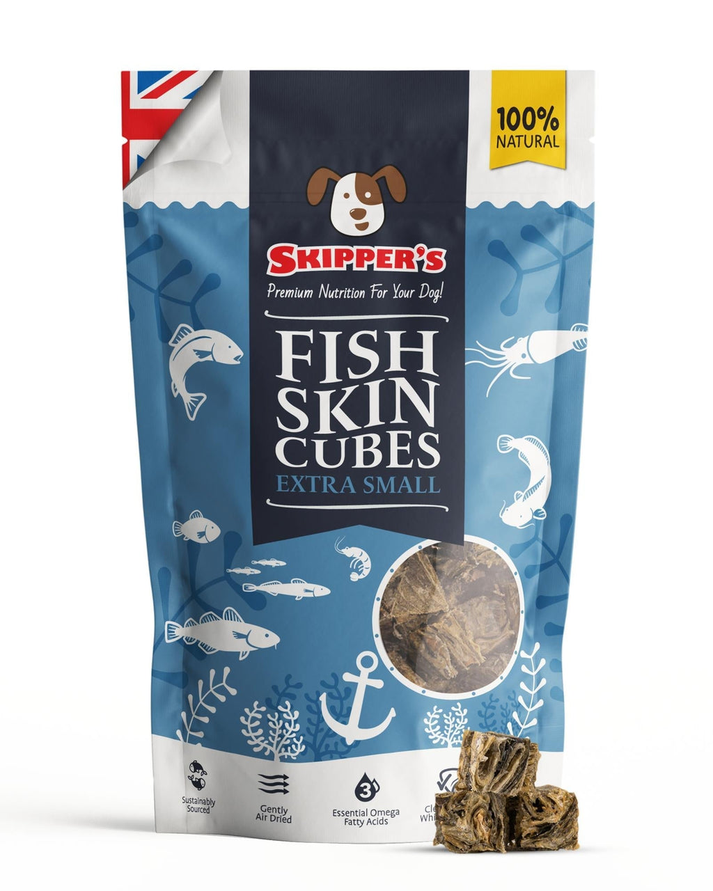 Fish Skin Cubes - Skipper's Pet Products