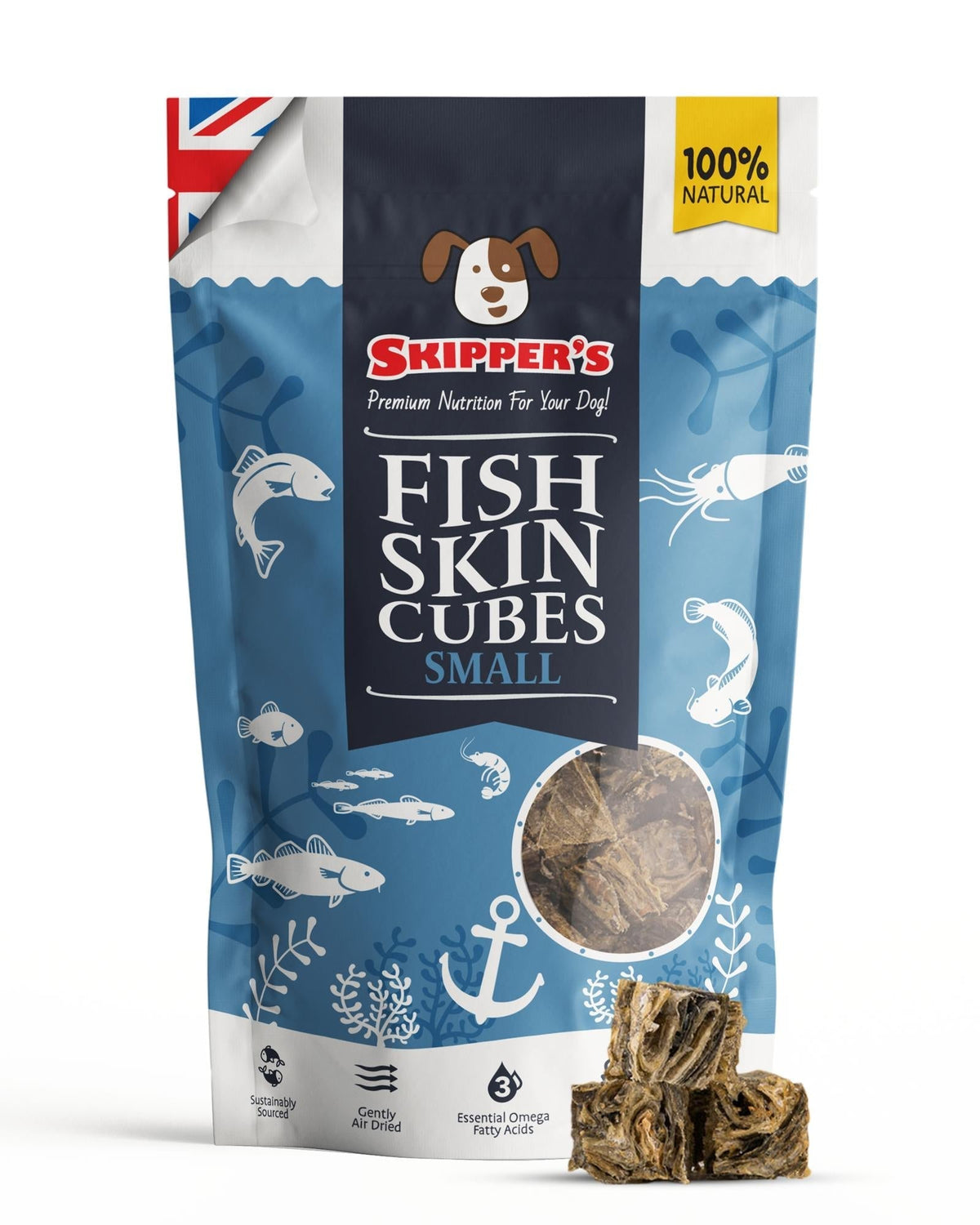 Fish Skin Cubes - Skipper's Pet Products