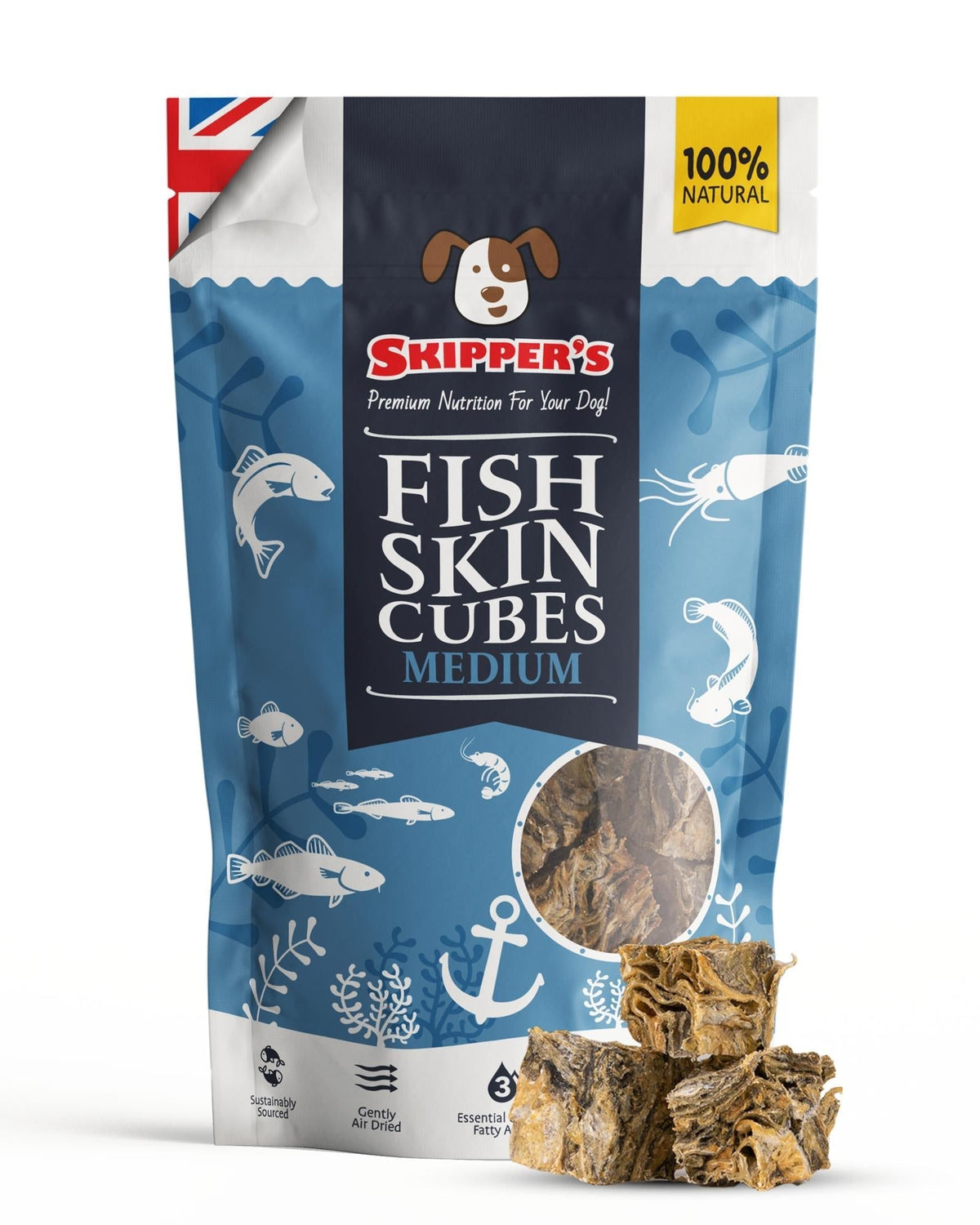 Fish Skin Cubes - Skipper's Pet Products