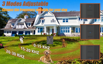 Ultrasonic Anti-Barking Device – Automatic Dog Bark Deterrent with 3 Frequency Modes & 50ft Range | Rechargeable 1500mAh, Hands-Free & Humane | Indoor & Outdoor Bark Control for All Dog Sizes | Dark Gray