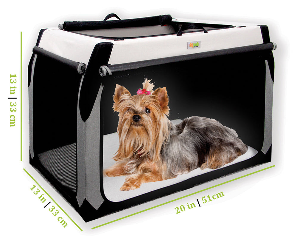 Small Soft Dog Crate for Terrier, Affenpinscher, Beagle, Bichon Frise, Boston Terrier, Brussels Griffon, Cavalier King Charles Spaniel, Chihuahua Chinese Crested, Cocker Spaniel, Dachshund, French Bulldog, Havanese, Lhasa Apso, Maltese, Mini Pinscher, Mini Poodle ,Mini Schnauzer, Papillon, Pekingese, Pomeranian, Pug, Shih Tzu, Welsh Corgi