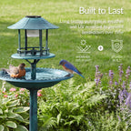Solar Lighted Pedestal Bird Bath product image 32