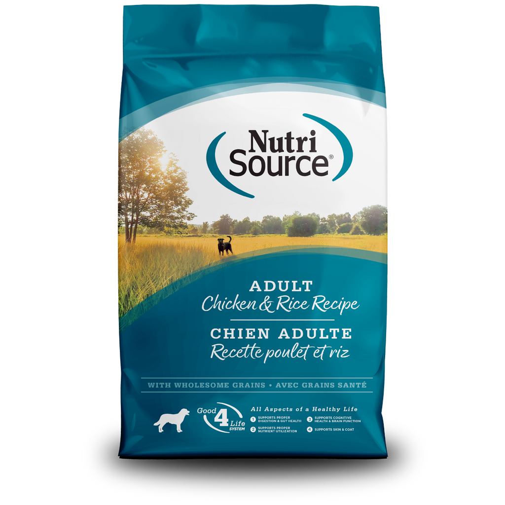 NutriSource Adult Chicken & Rice Recipe- bag front