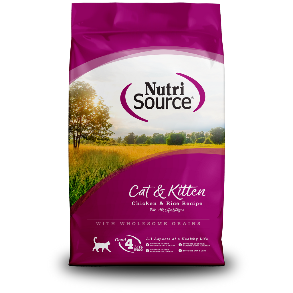 Chicken and Rice Dry Cat and Kitten Food, 12 lb