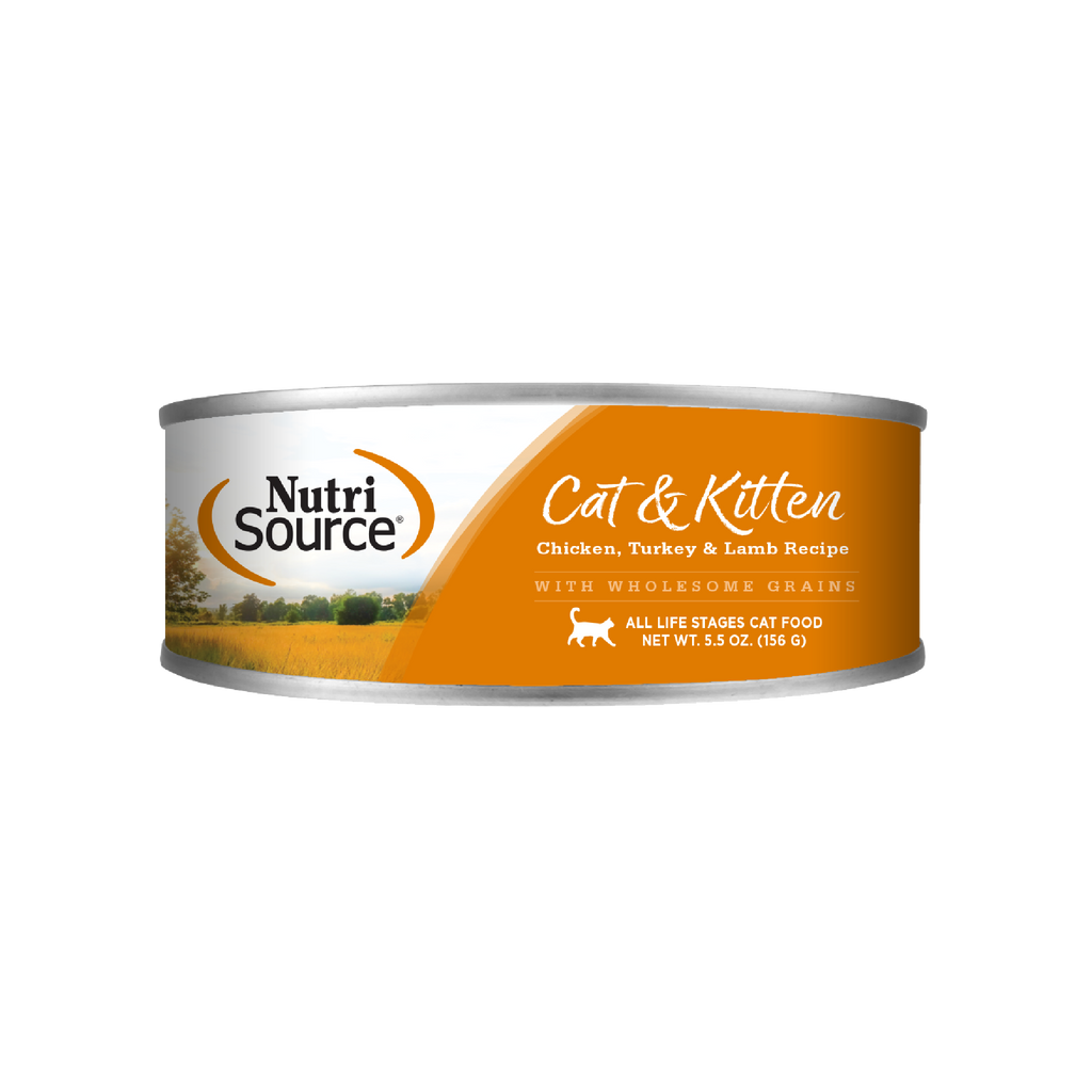 NutriSource Cat & Kitten Chicken, Turkey & Lamb Recipe - can front