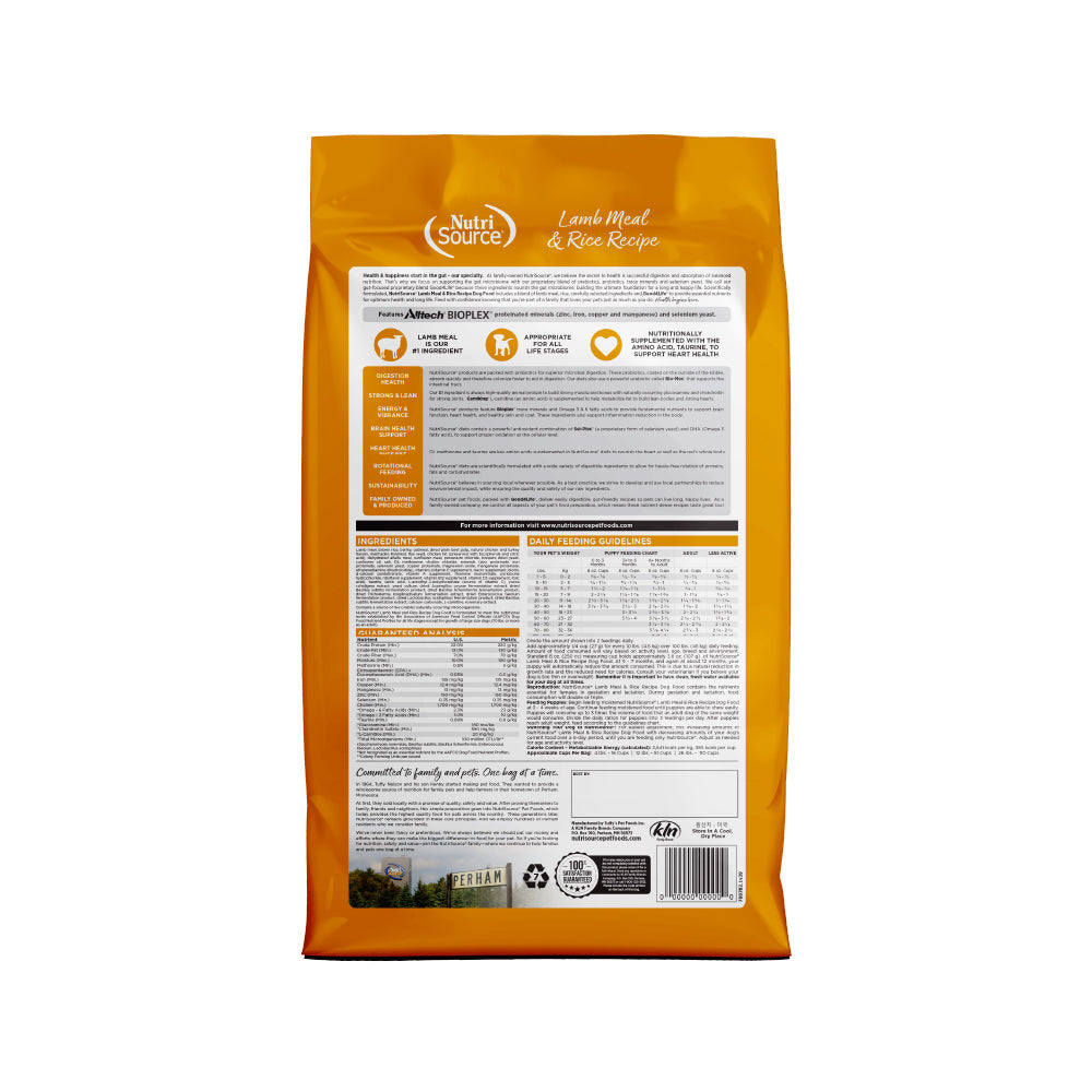 Lamb Meal & Rice - bag back