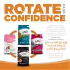 Rotate with Confidence: NutriSource diets feature a wide variety of ingredients specifically formulated to allow hassle-free rotational feeding.