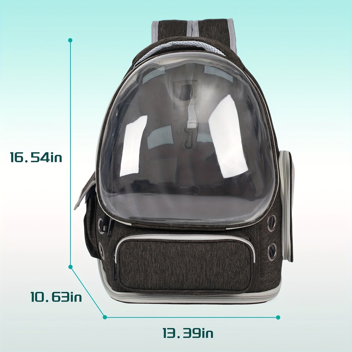 Cat Carrier Backpack Bubble Window Space Capsule Transparent Breathable Travel Bag for Cats & Kittens, Airline Approved Zipper & Pet Door Entry All-Season Cat Backpack, Black Blue Brown Green Gray Pink