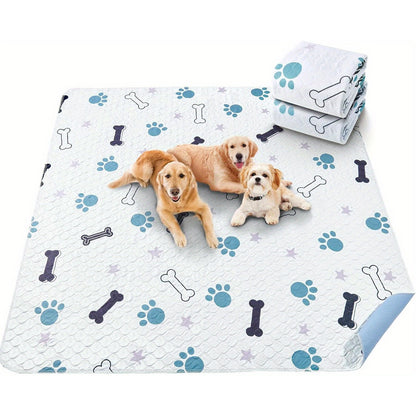 Washable Dog Pee Pads Reusable 4-Layer Absorbent Training Pad - Machine Washable Puppy Pads with Anti-Slip Bottom, Leakproof TPU Coating, Multi-Size for Puppies & Adult Dogs, Whelping & Travel